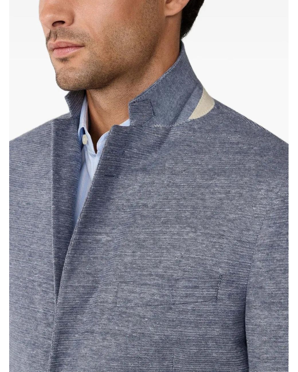 Hackett Blue Single-Breasted Blazer for men