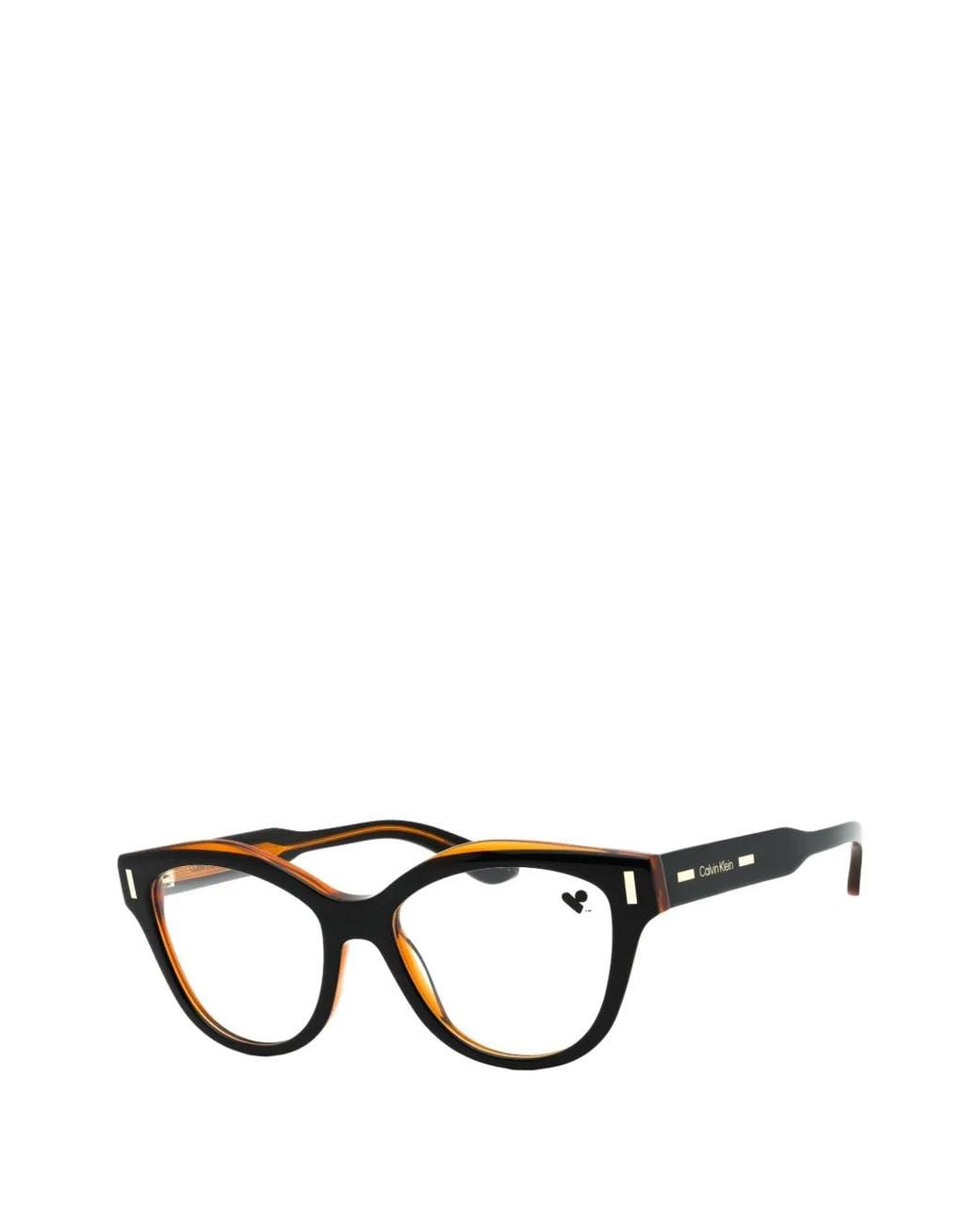 Calvin Klein Black Cat-Eye Glasses