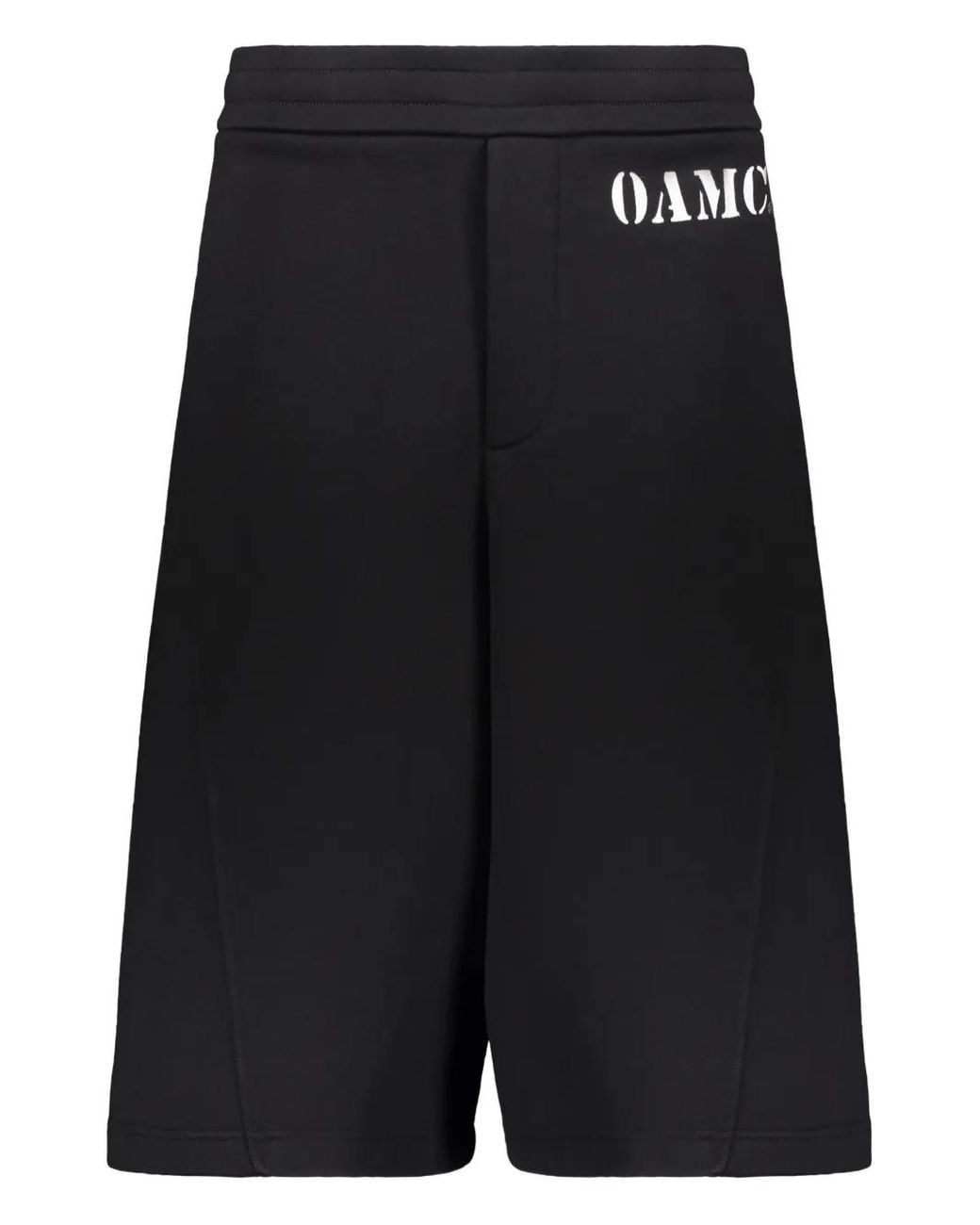 OAMC Black Drawstring-Waist Logo Shorts for men