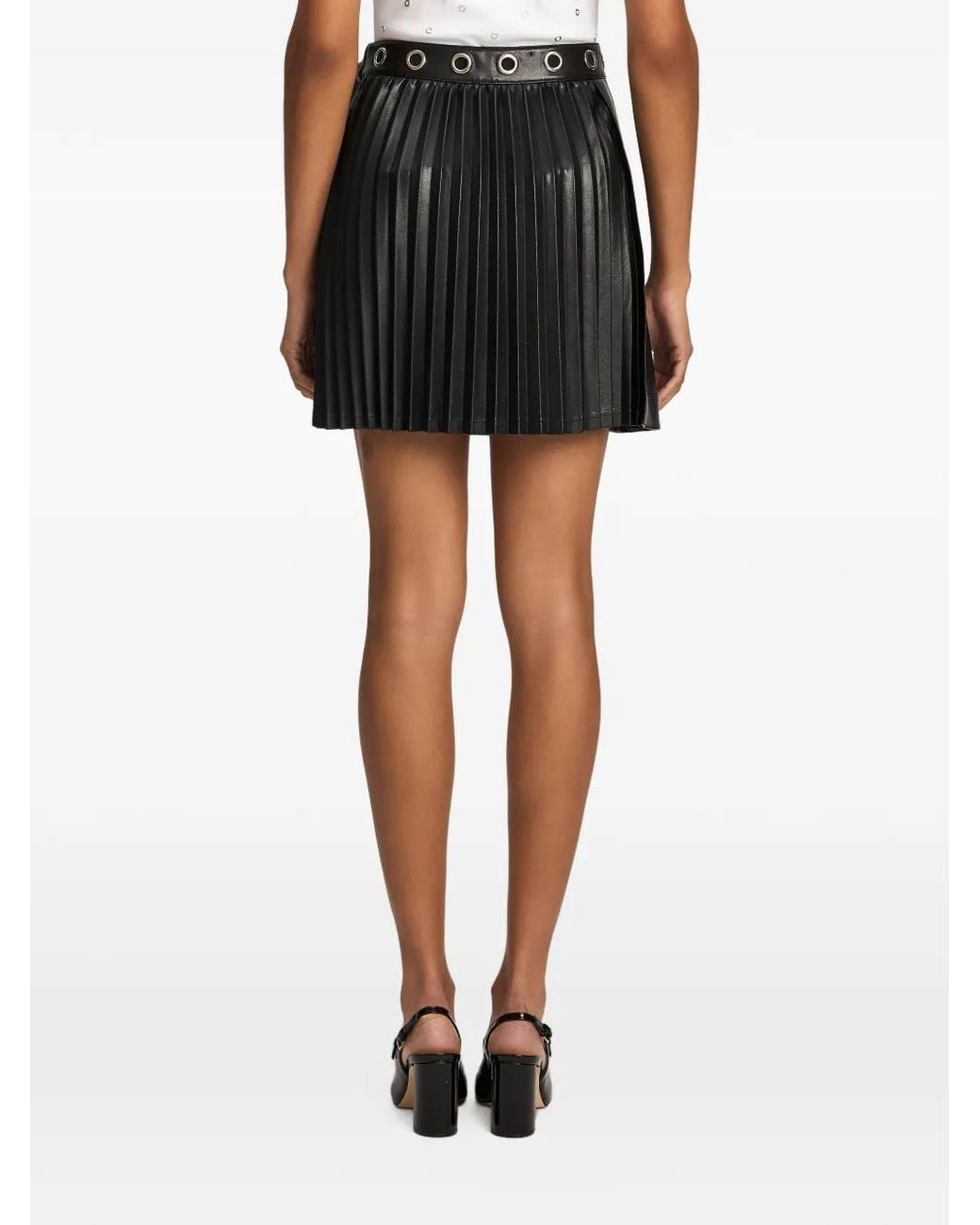 Cinq À Sept Black Santana Pleated Mini Skirt