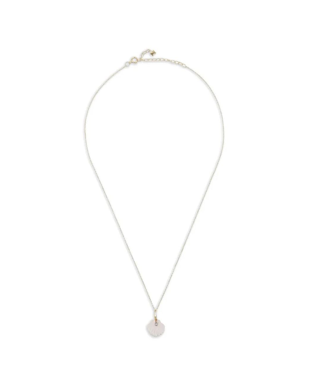 Mateo White Shell-Motif Diamond And Quartz Necklace