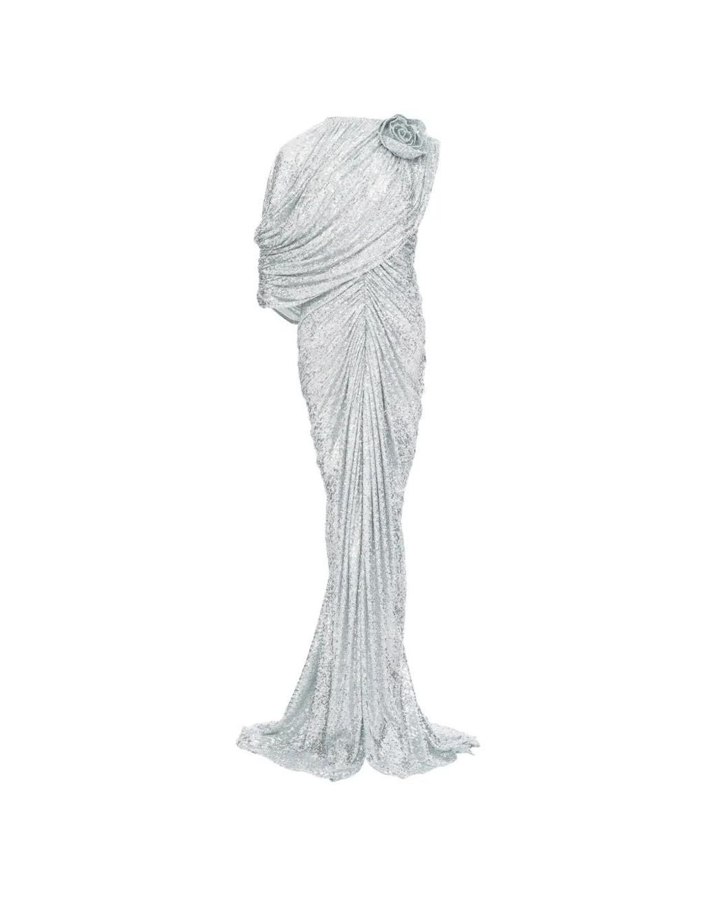 Ana Radu White Moonlight Sequin Dress
