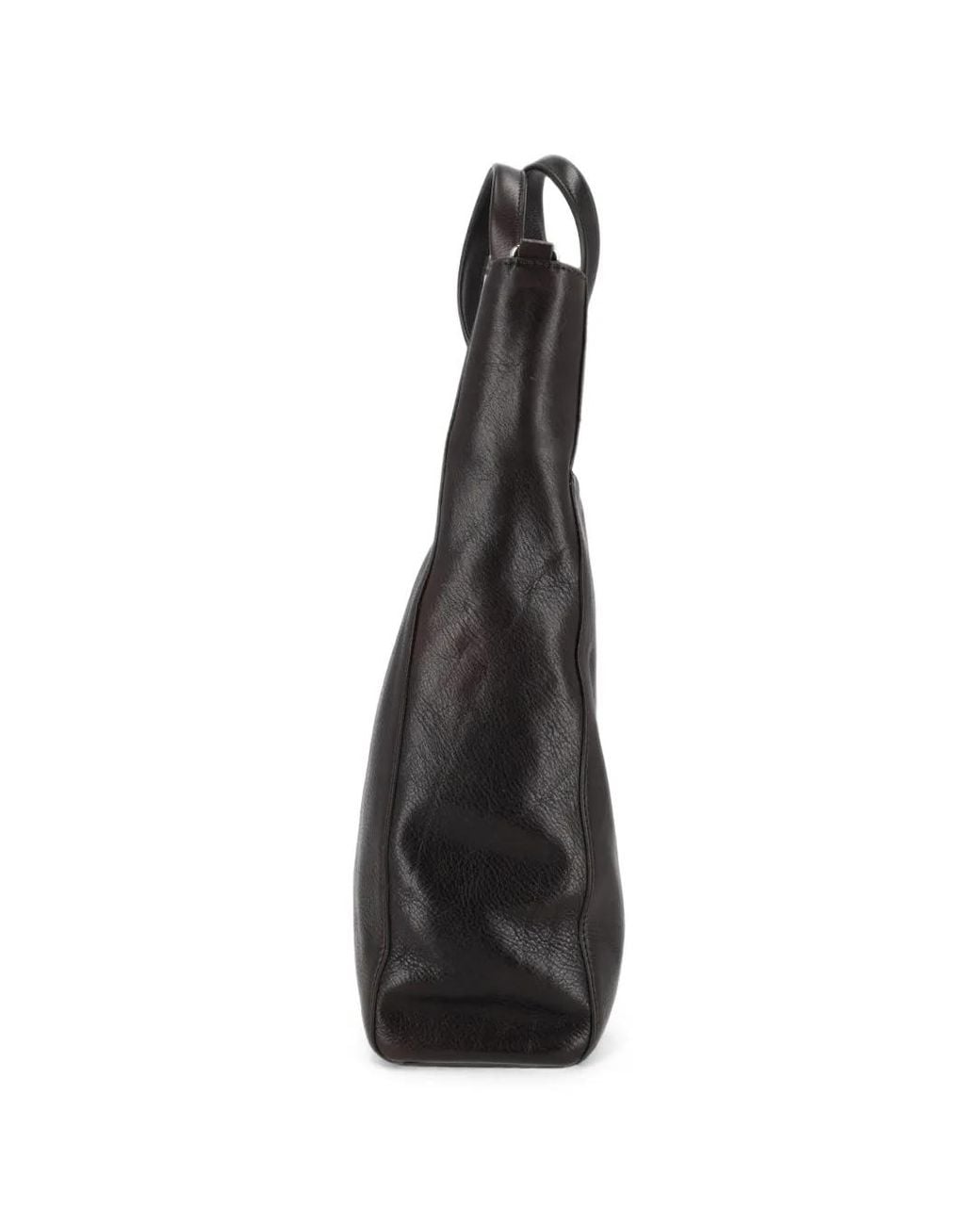 Orciani Black Work Lagoon Leather Tote Bag for men