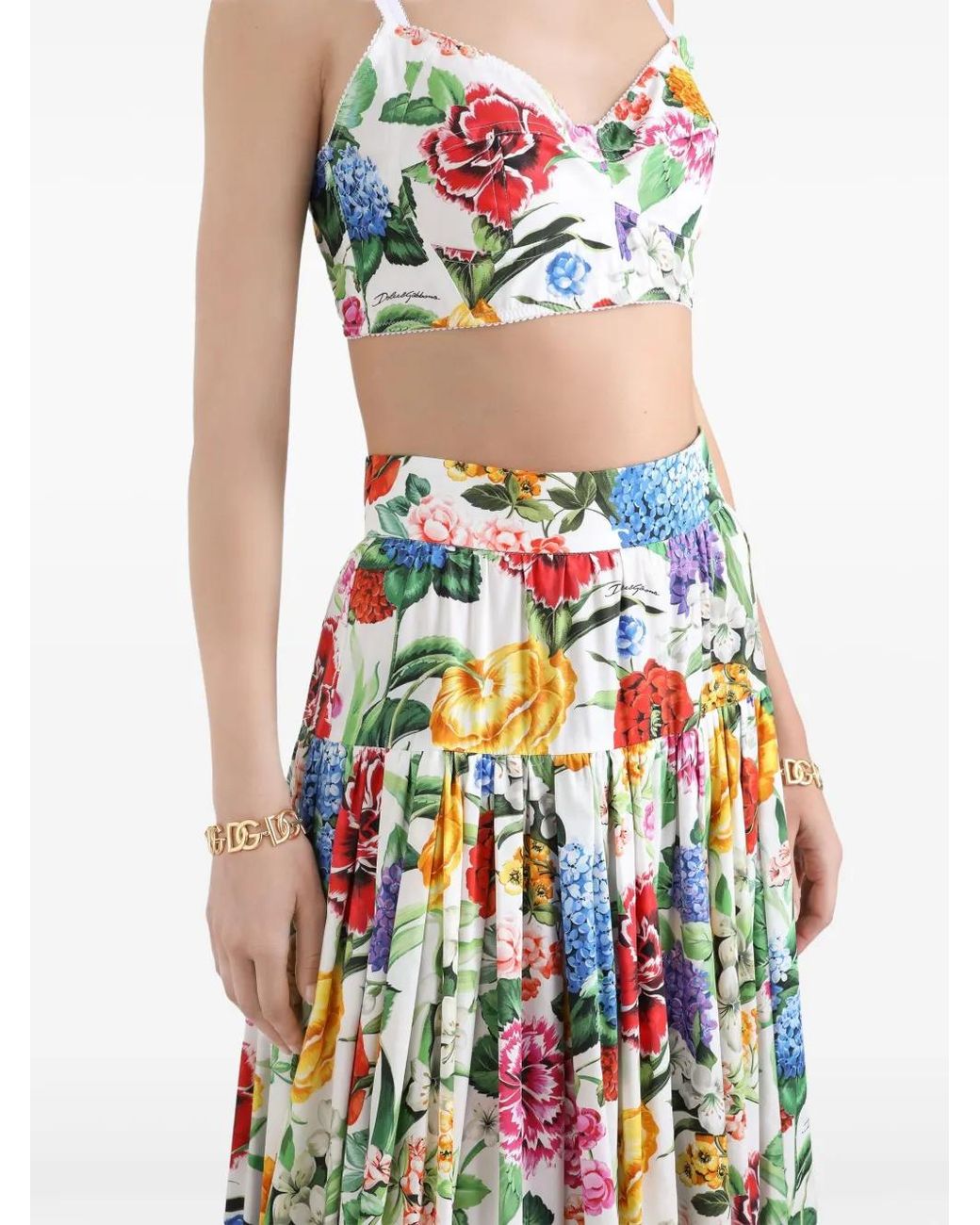 Dolce & Gabbana Multicolor Maxi Floreal Skirt