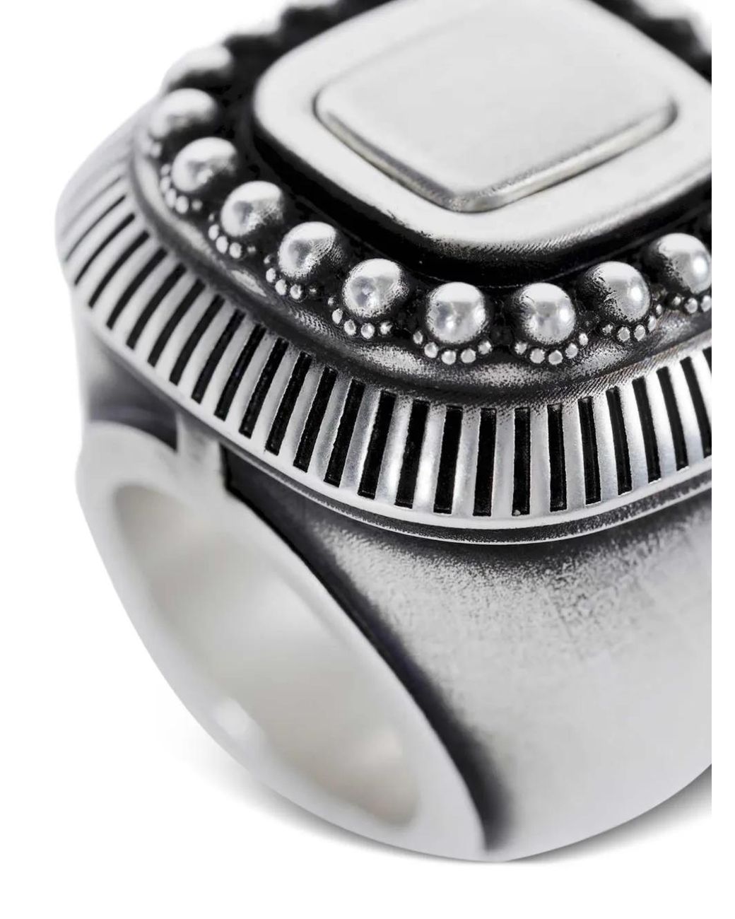Ann Demeulemeester Gray Char Wide Ring