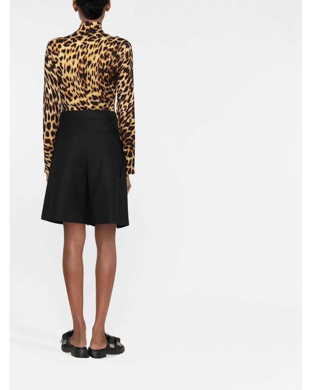 Stella McCartney Black Leopard-Print Bodysuit