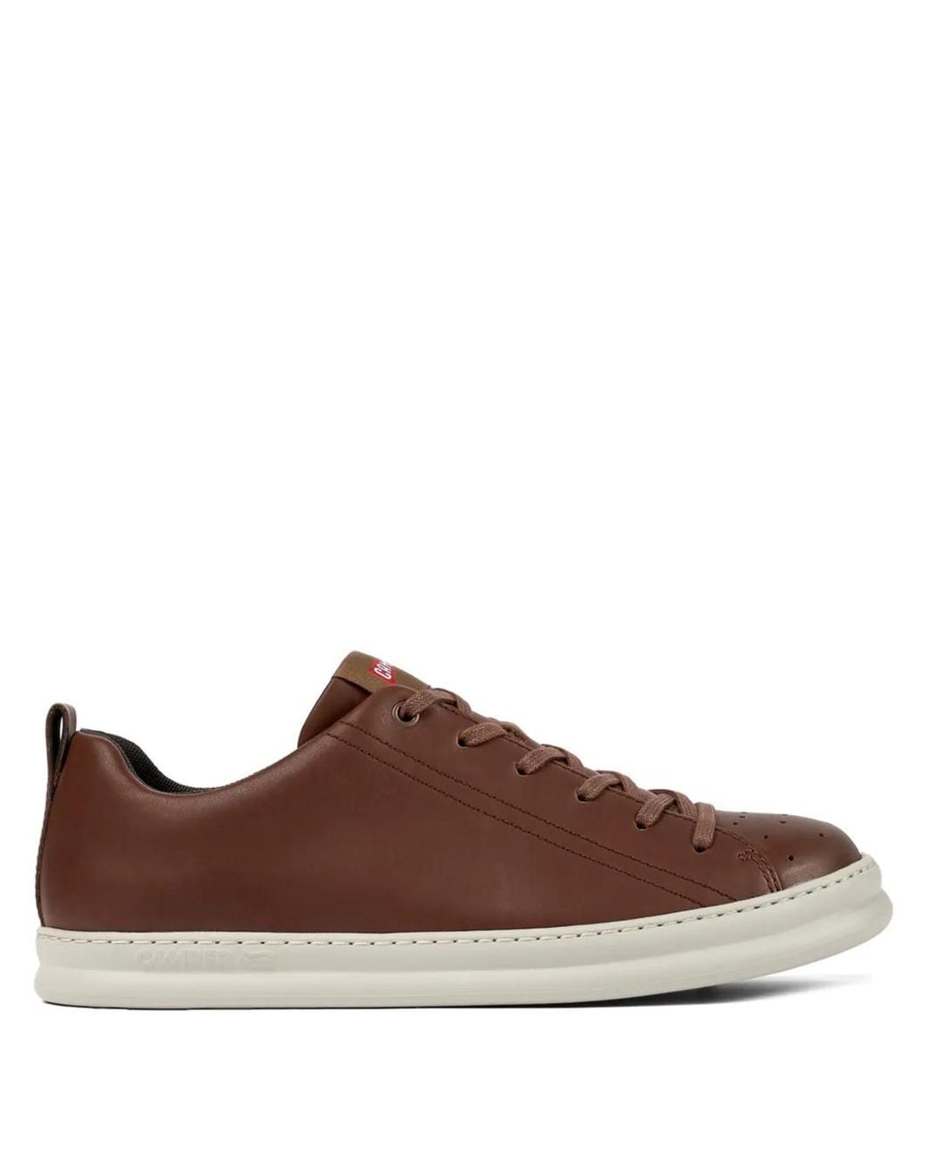 Camper Brown Runner Four Round-Toe Leather Sneakers for men