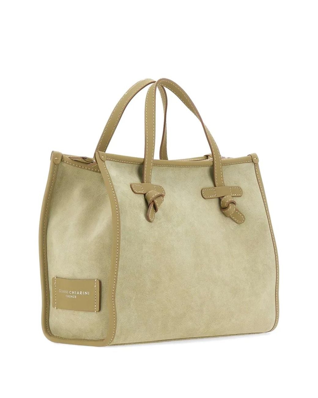 Gianni Chiarini Natural 32 Miss Marcella Logo-Patch Tote Bag