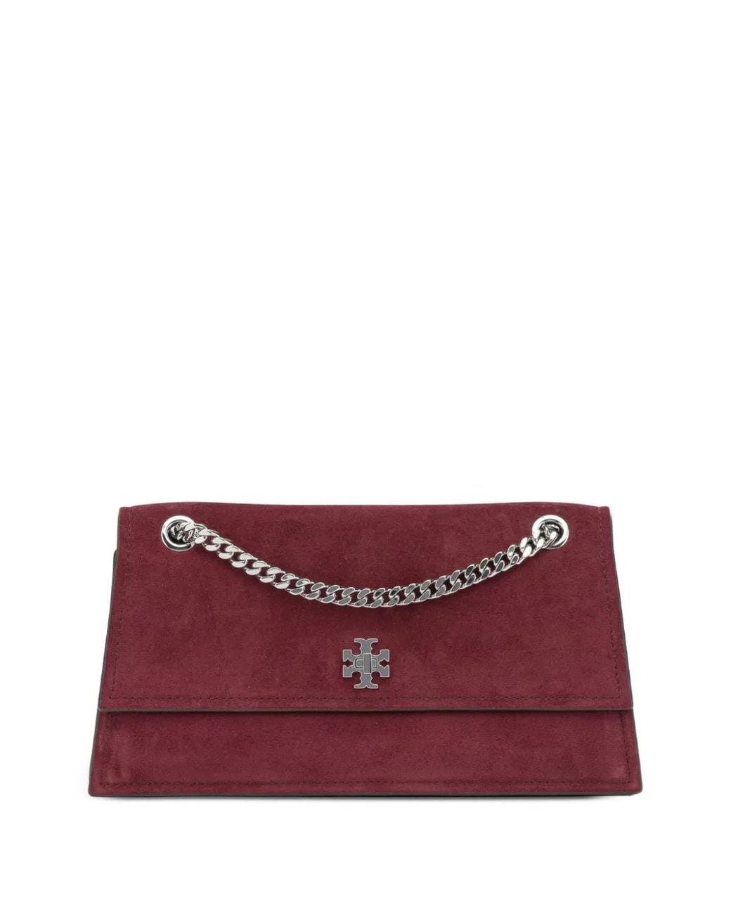 Tory Burch Purple Kira Turnlock Suede Shoulder Bag
