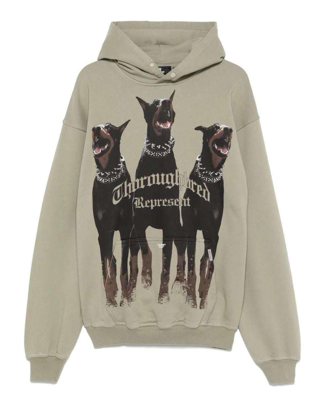 Represent Gray Thoroughbred Hoodie for men