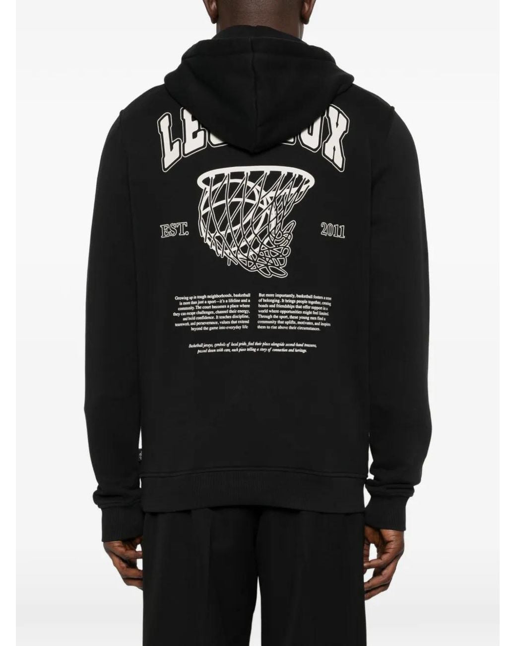 Les Deux Black Brady Logo Hoodie for men