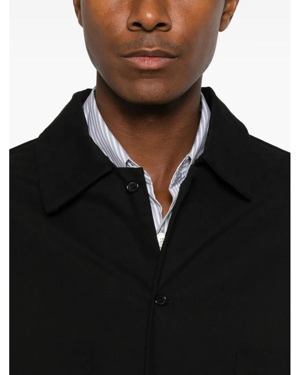 Imperial Black Patch-Pocket Shirt Jacket for men