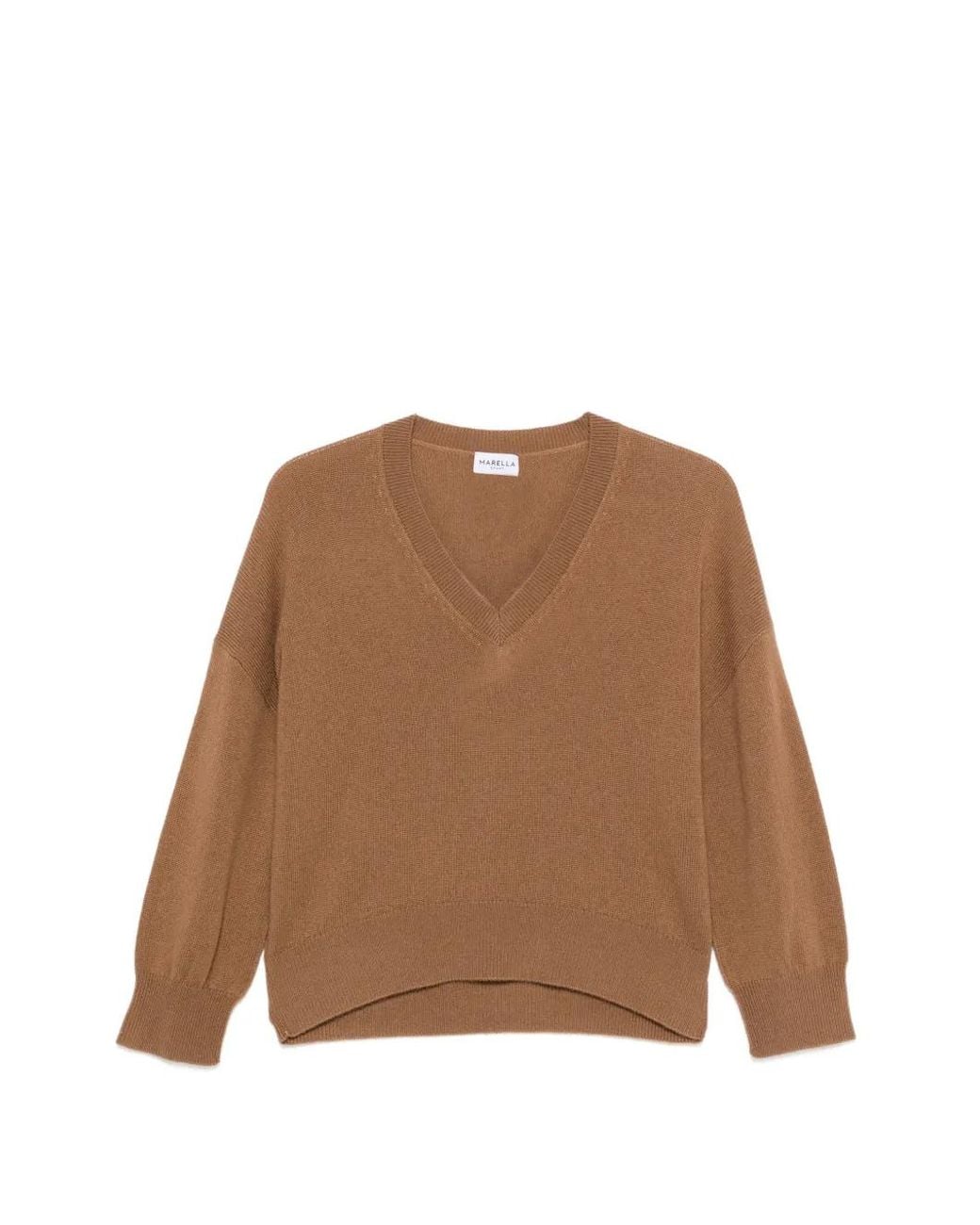 Marella Brown Mseditore Pullover Mit V-Ausschnitt