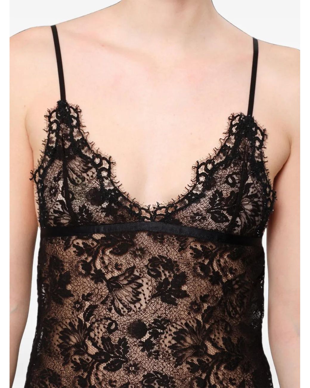 Isabel Marant Black Adiena Floral Lace Camisole