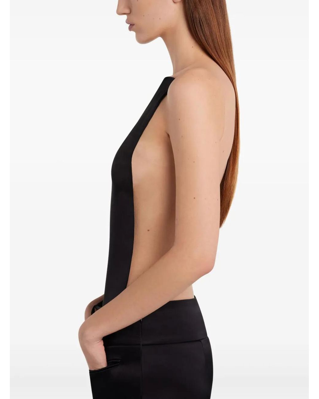 Top Illusion Courreges de color Black