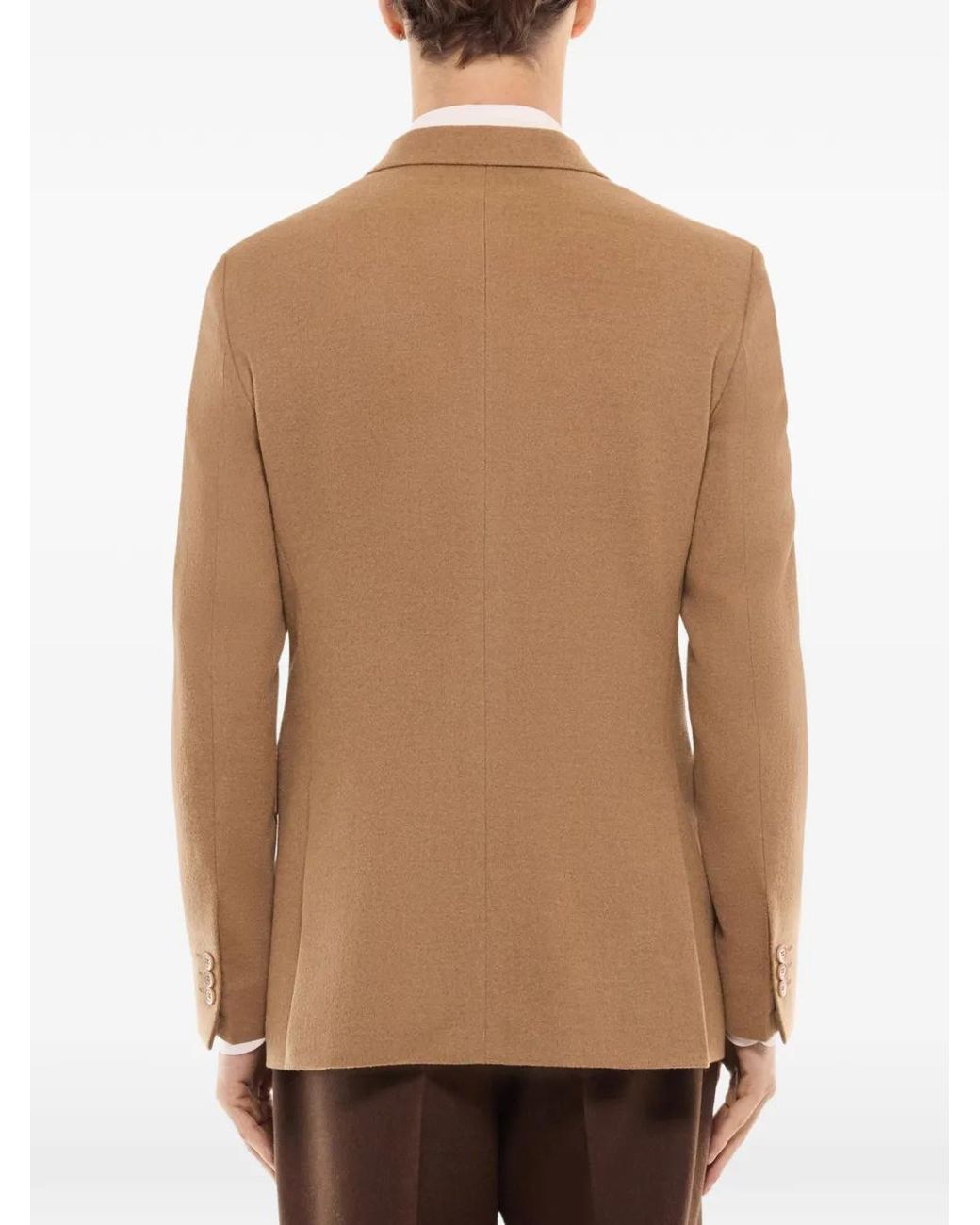Fursac Brown Double-Breasted Blazer for men