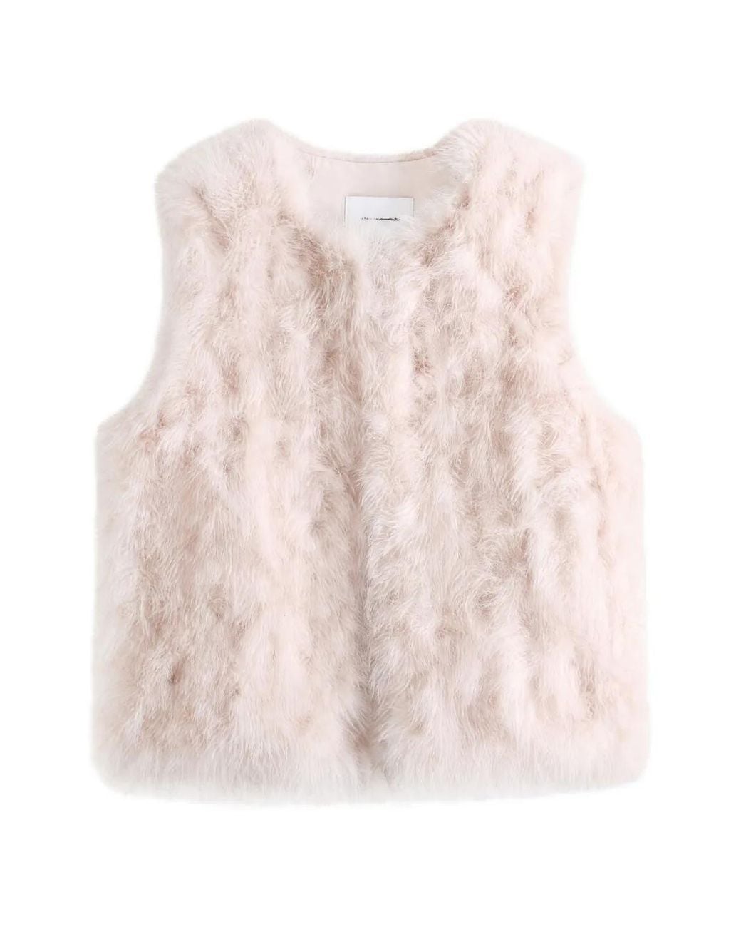 Yves Salomon Pink Feather-Trim Sleeveless Jacket