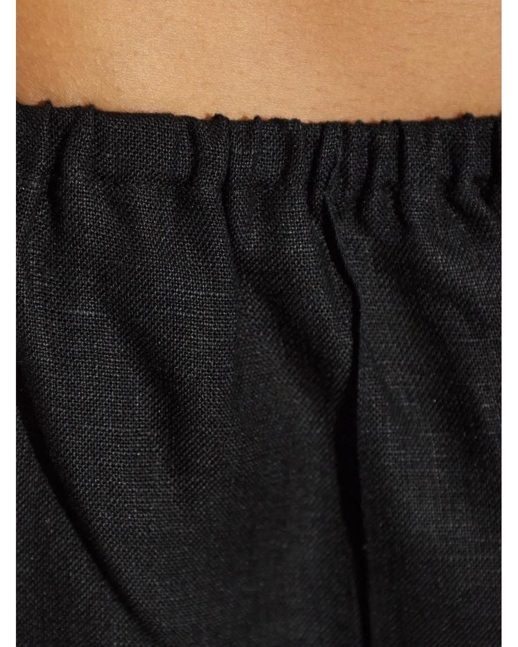 Posse Black Alfie Lace-Trim Trousers