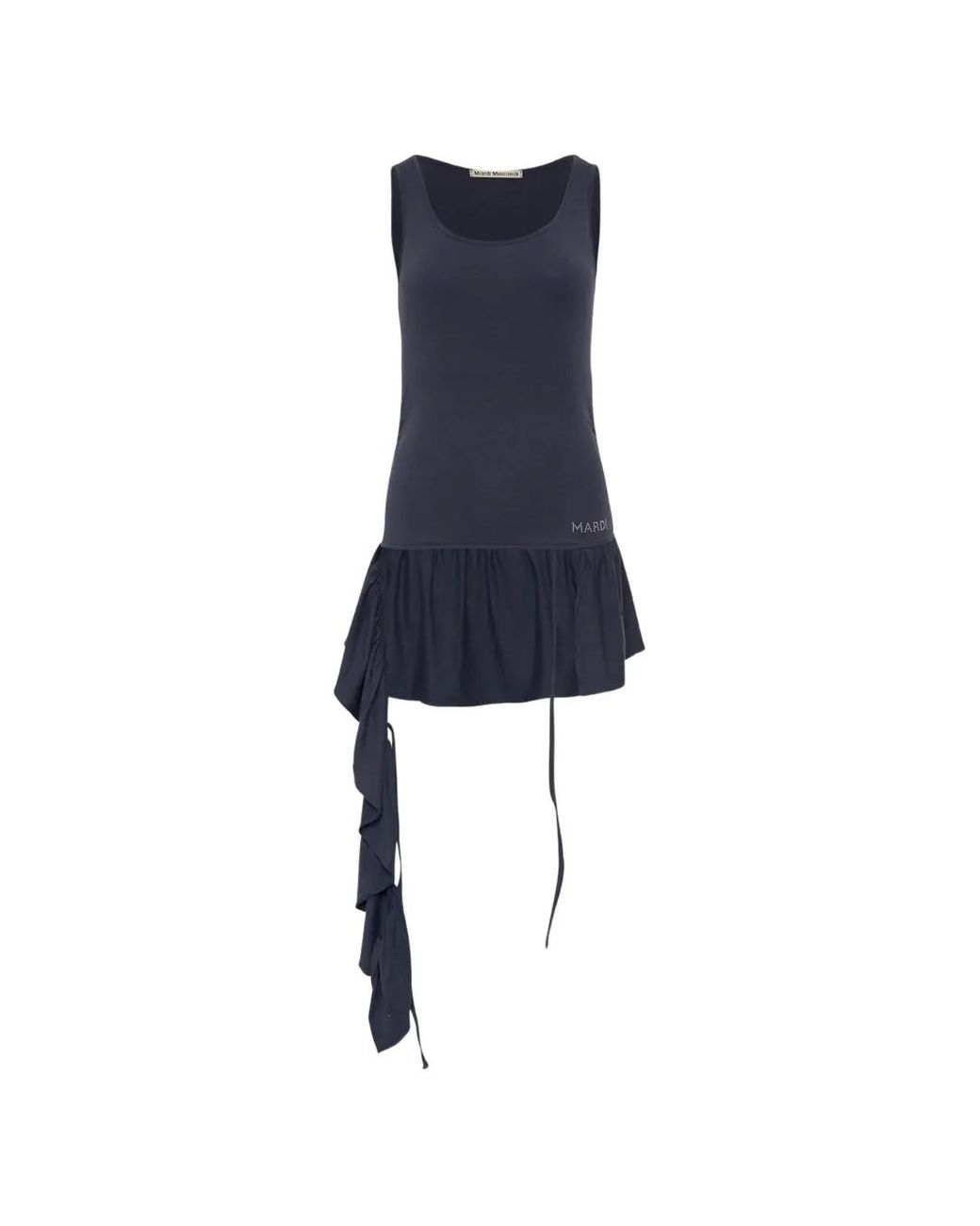MARDI MERCREDI Blue Ruffle-Hem Sleeveless Top