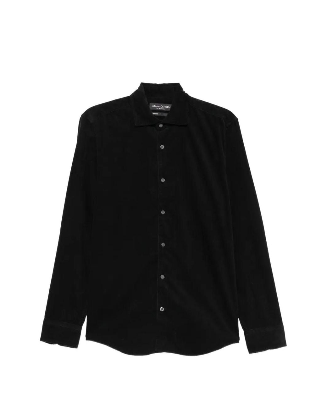 Marc O' Polo Black Corduroy Long-Sleeve Shirt for men