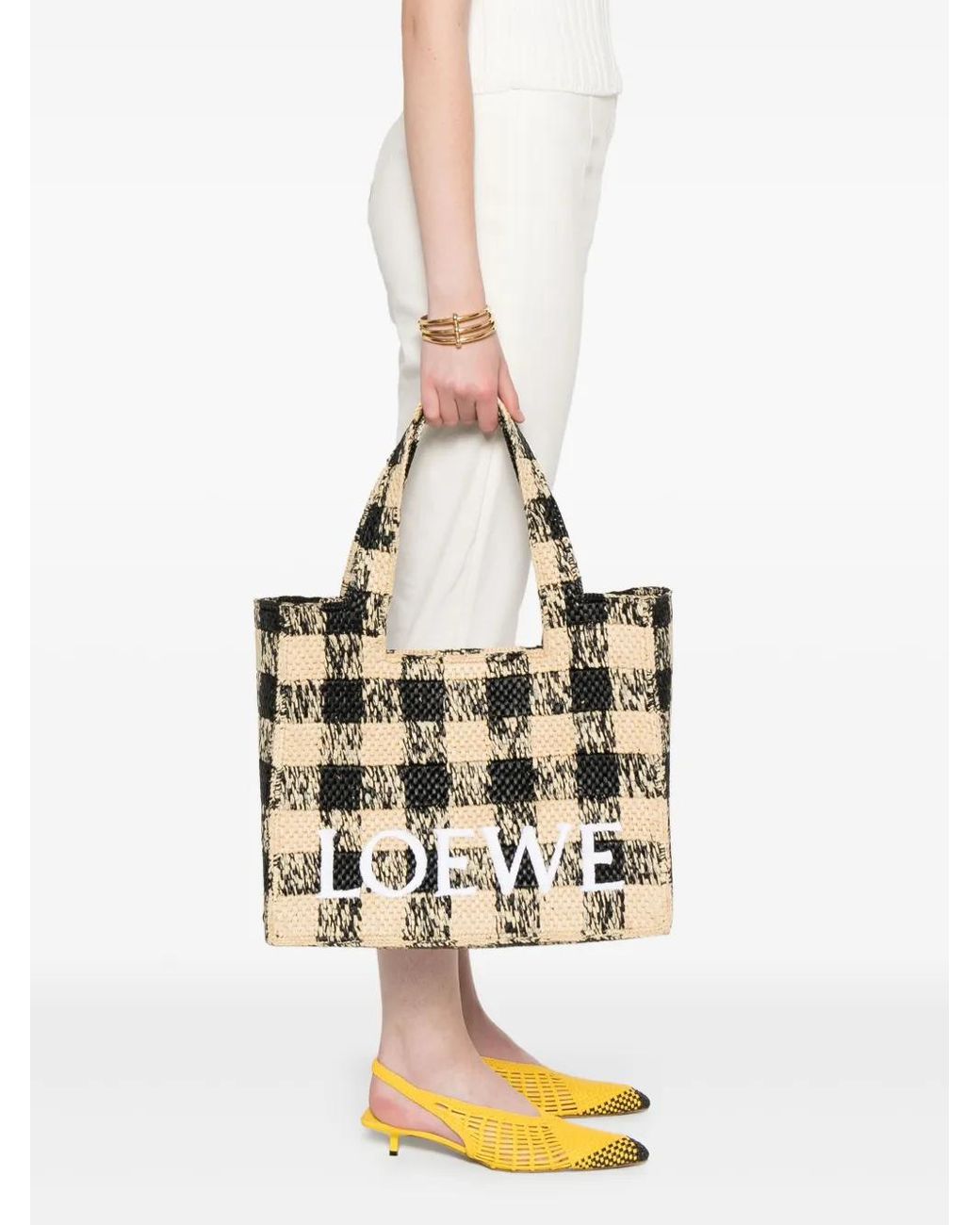 Loewe Metallic Large Font Tote Bag