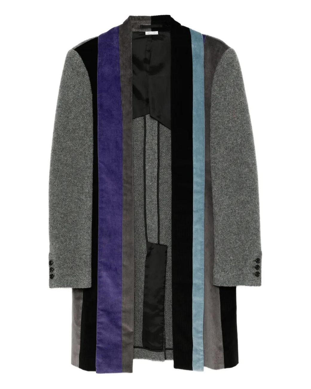 Comme des Garçons Blue Panelled Coat for men