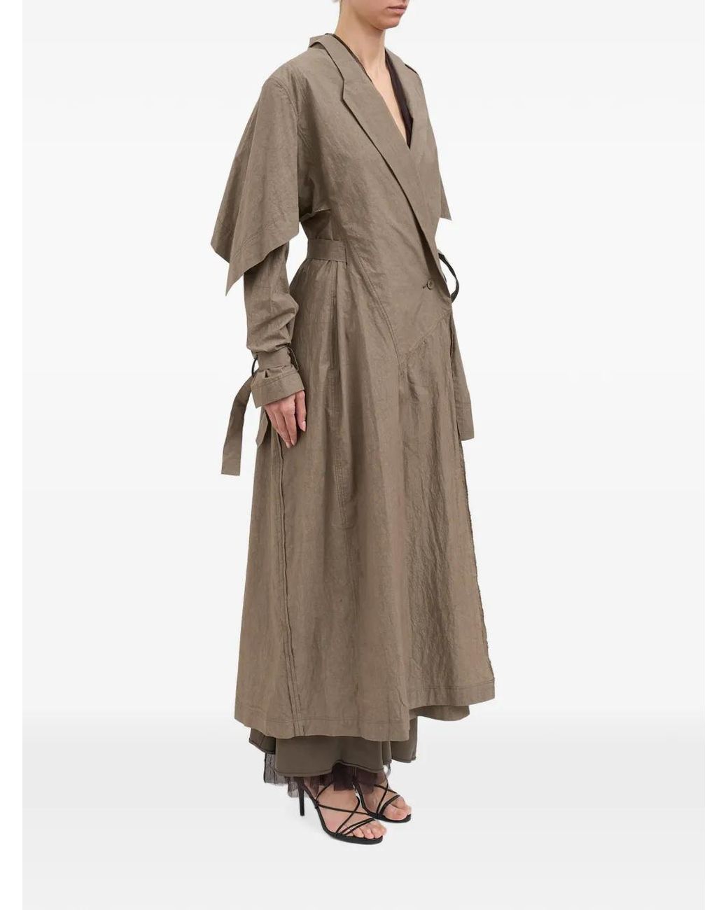 Yehuafan Natural Asymmetric Cotton Coat