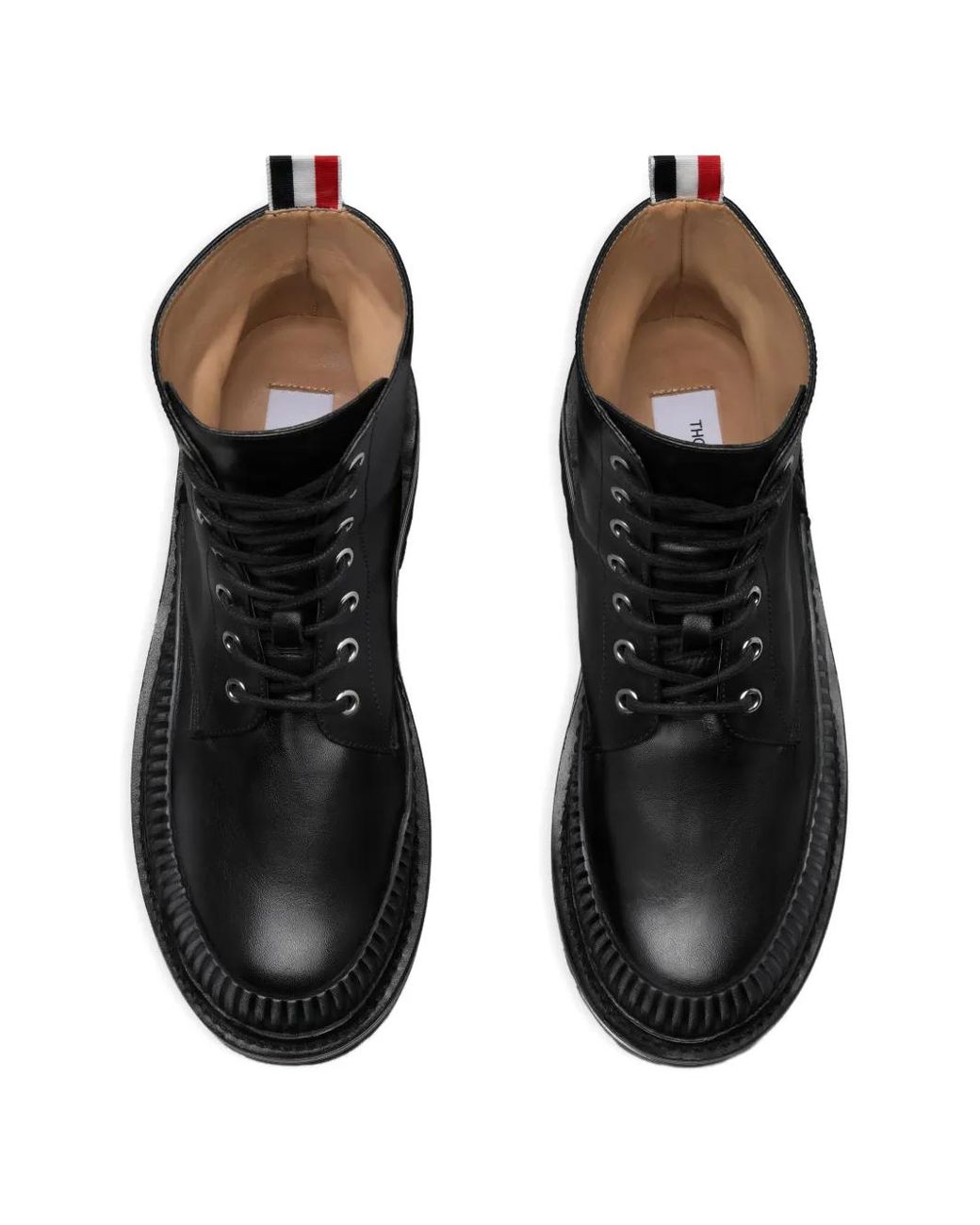 Thom Browne Black Lace-Up Ankle Boots