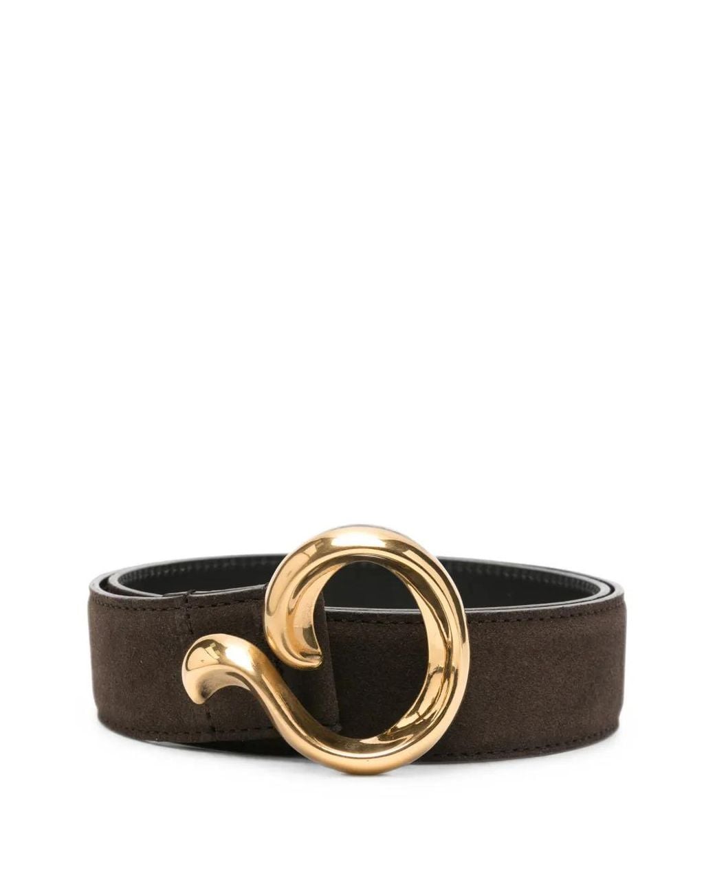 Etro Brown Ceinture En Daim À Boucle Structurée