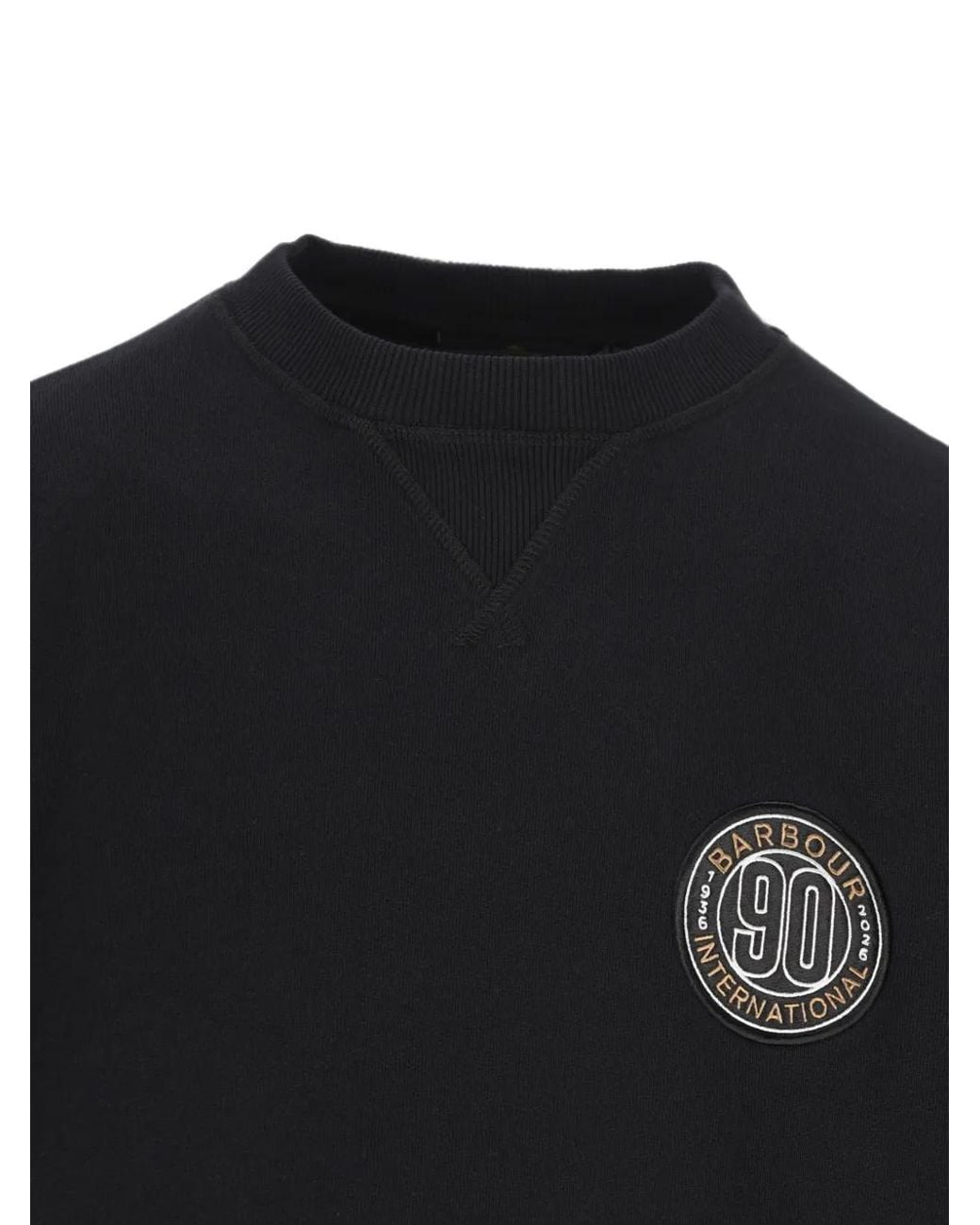 Barbour Black 90Th Anniversary Logo-Patch Sweater for men