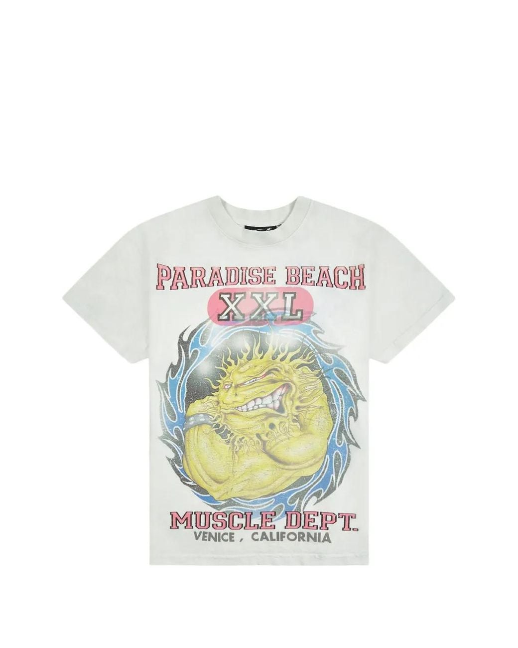 HELLSTAR White Muscle Beach Graphic-Print T-Shirt for men