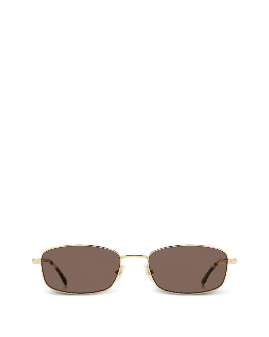 Victoria Beckham Metallic Rectangular-Frame Sunglasses