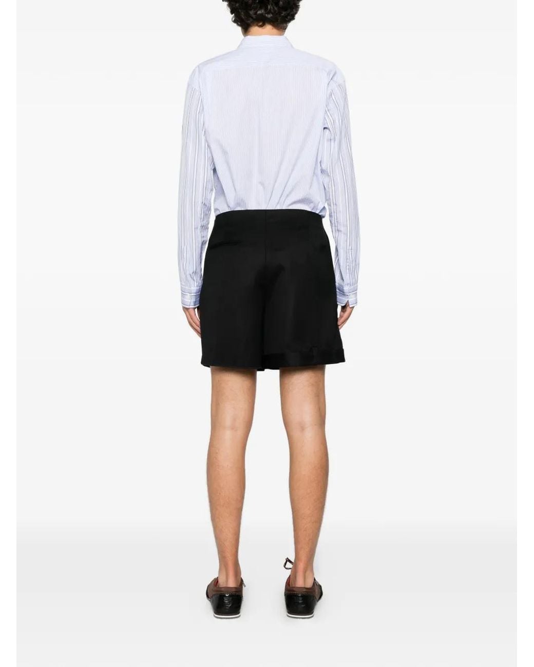 J.W. Anderson Black Short Asymétrique À Design Plié for men