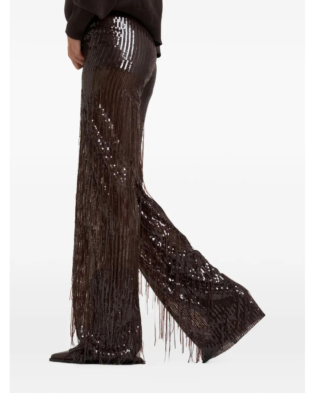 FEDERICA TOSI Black Pantalon À Ornements De Sequins