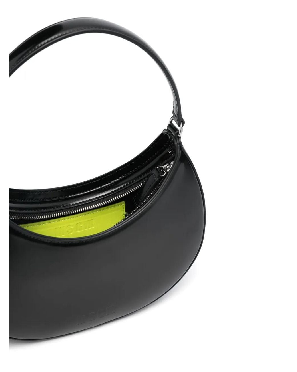 MSGM Black Schultertasche Mit Logo-Prägung