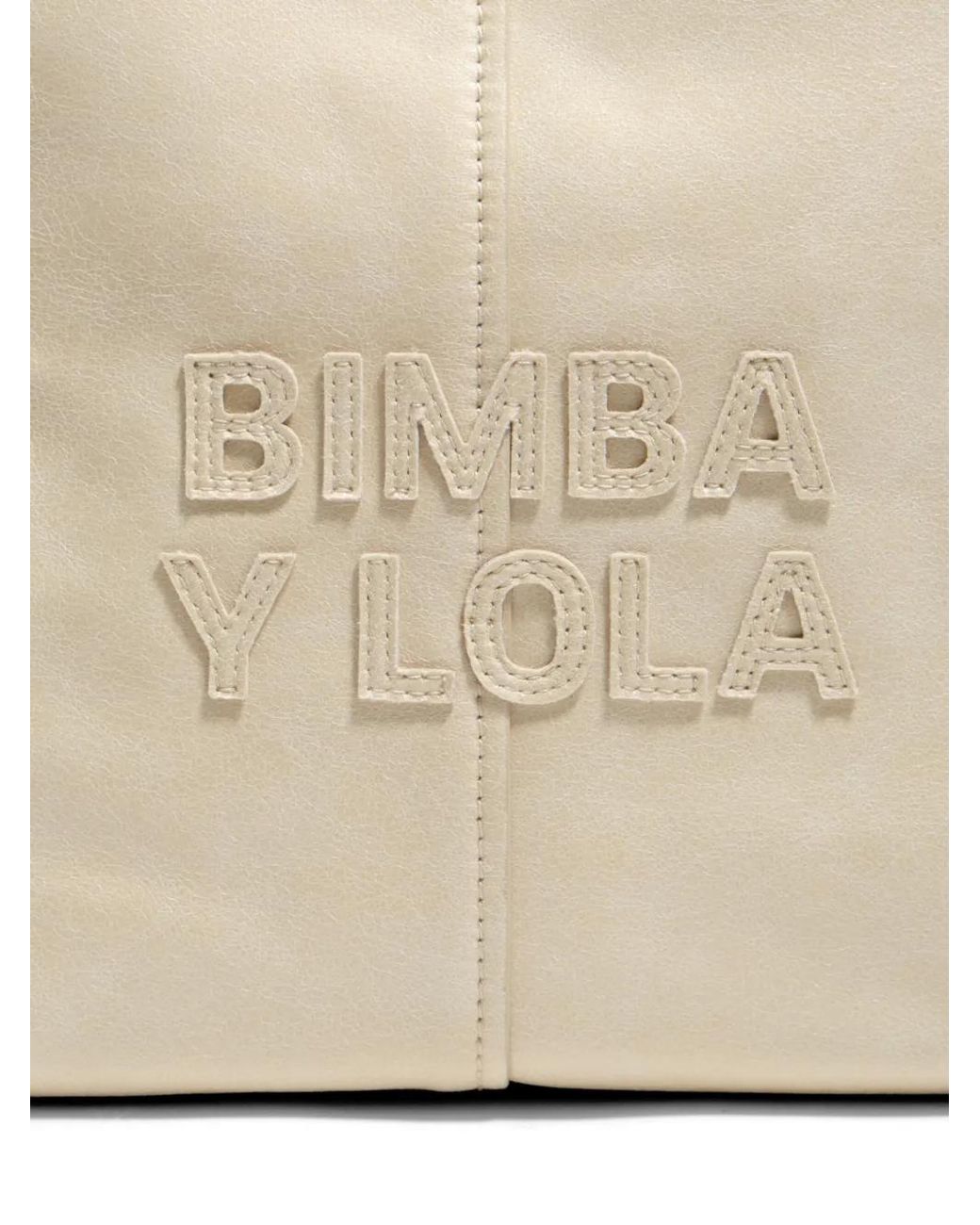 Bimba Y Lola Natural Large Ivory Shoulder Bag