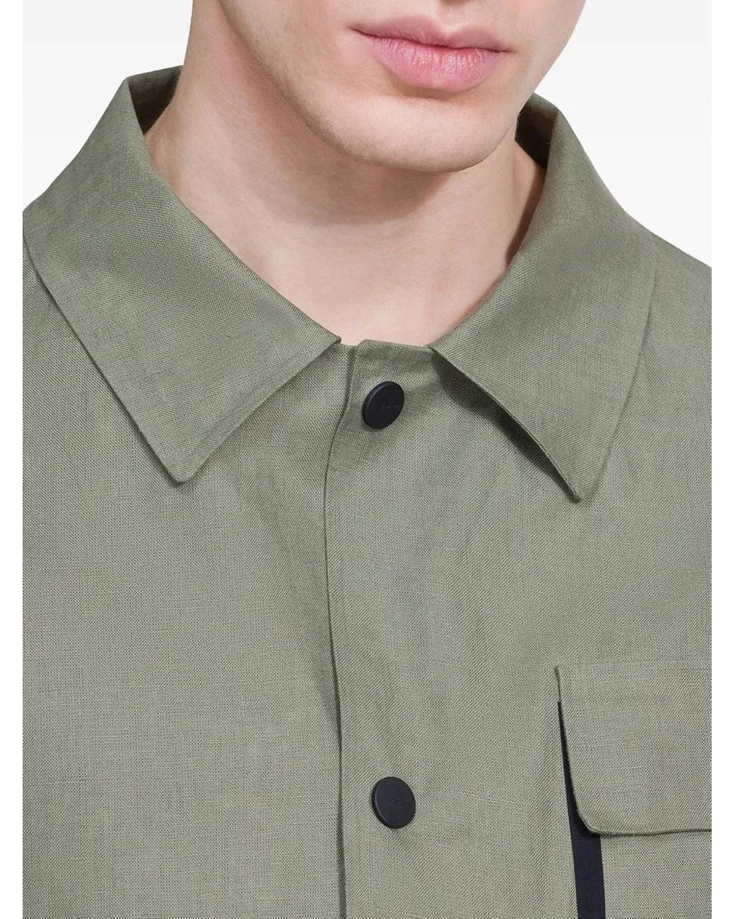 Rrd Green Patch-Pocket Button-Front Jacket for men