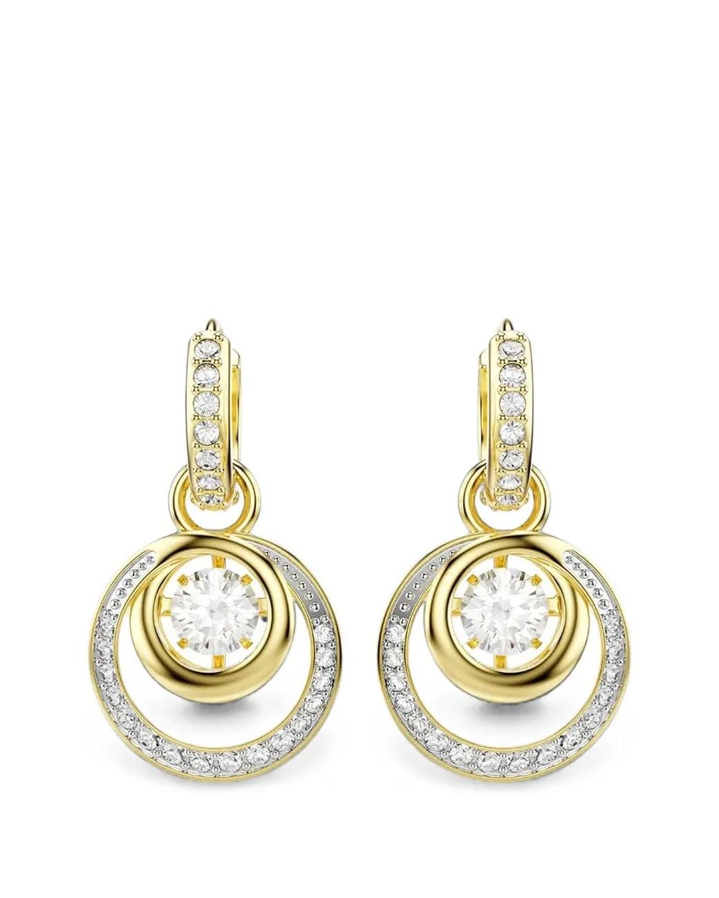Swarovski Metallic Hyperbola Crystal-Embellished Drop Earrings