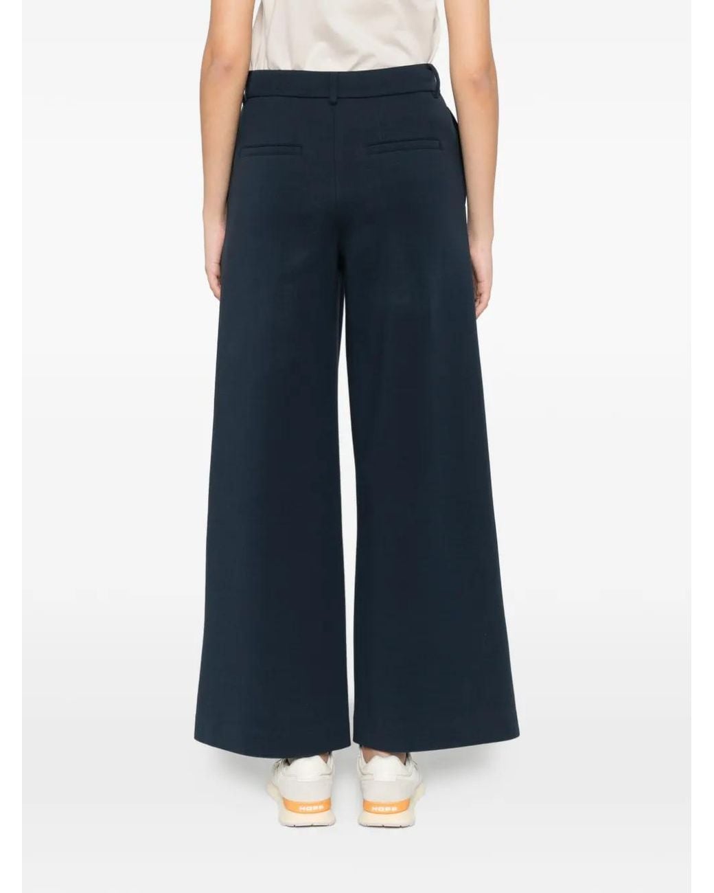 Max Mara Blue Belt-Loops Pants