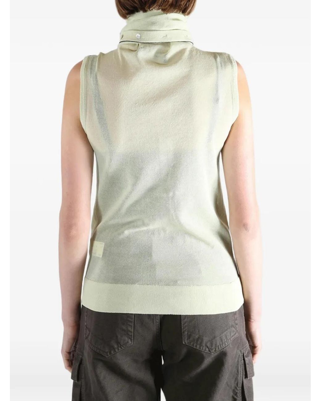 Kiko Kostadinov Kreiner Roll-Neck Sleeveless Top in Green | Lyst