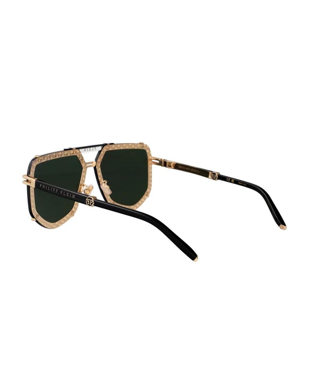 Philipp Plein Green Geometric-Frame Sunglasses for men