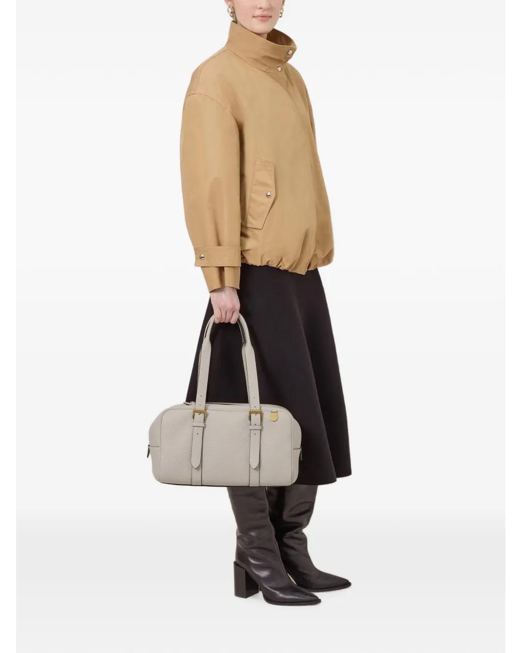 Mulberry White Boston Shoulder Bag