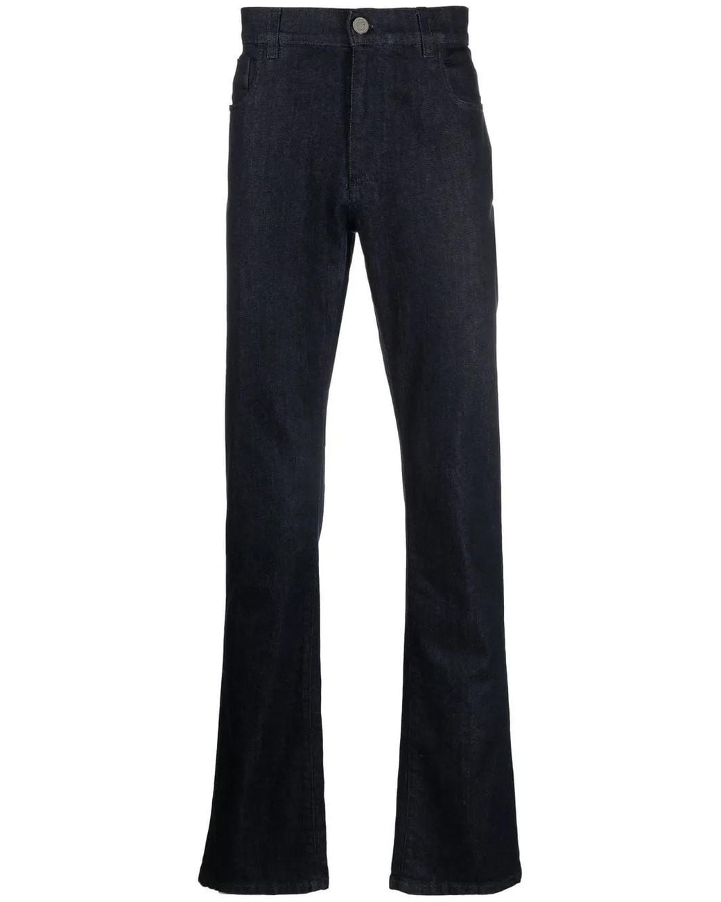 Billionaire Blue Logo-Embroidered Bootcut Jeans for men