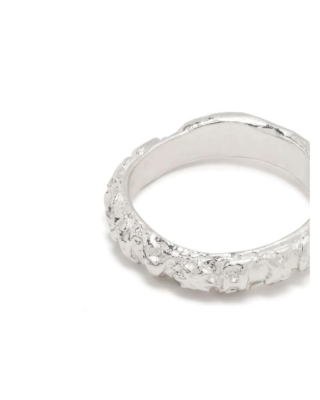 Alighieri White Tempo Engraved Sterling- Ring