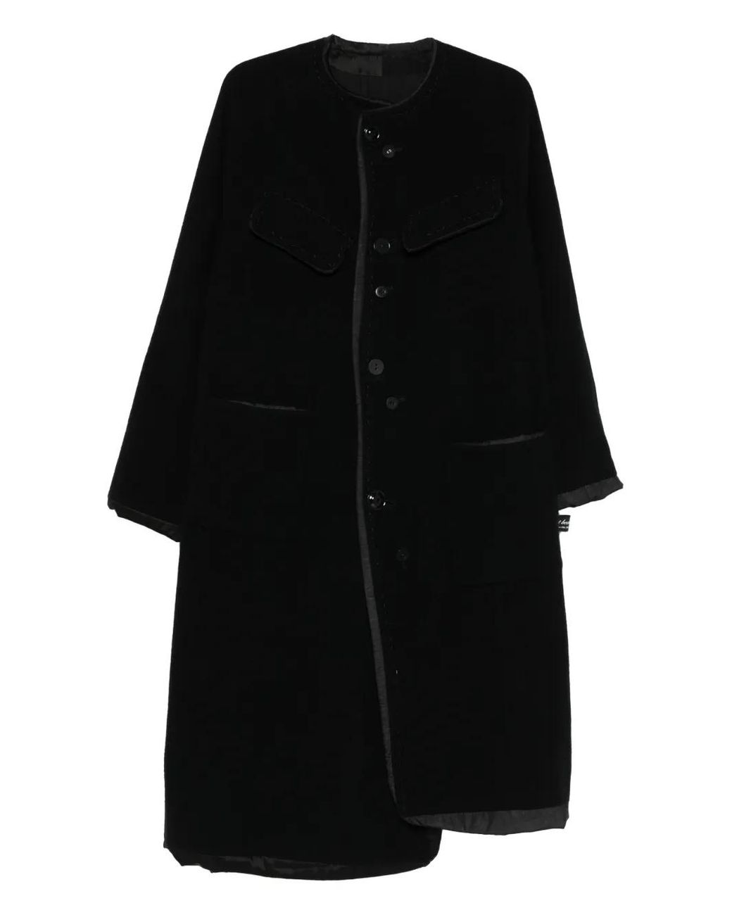 Abrigo Con Ribete De Botones Undercover de color Black