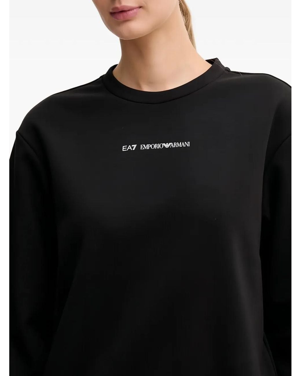 Logo Sweatshirt EA7 de color Black