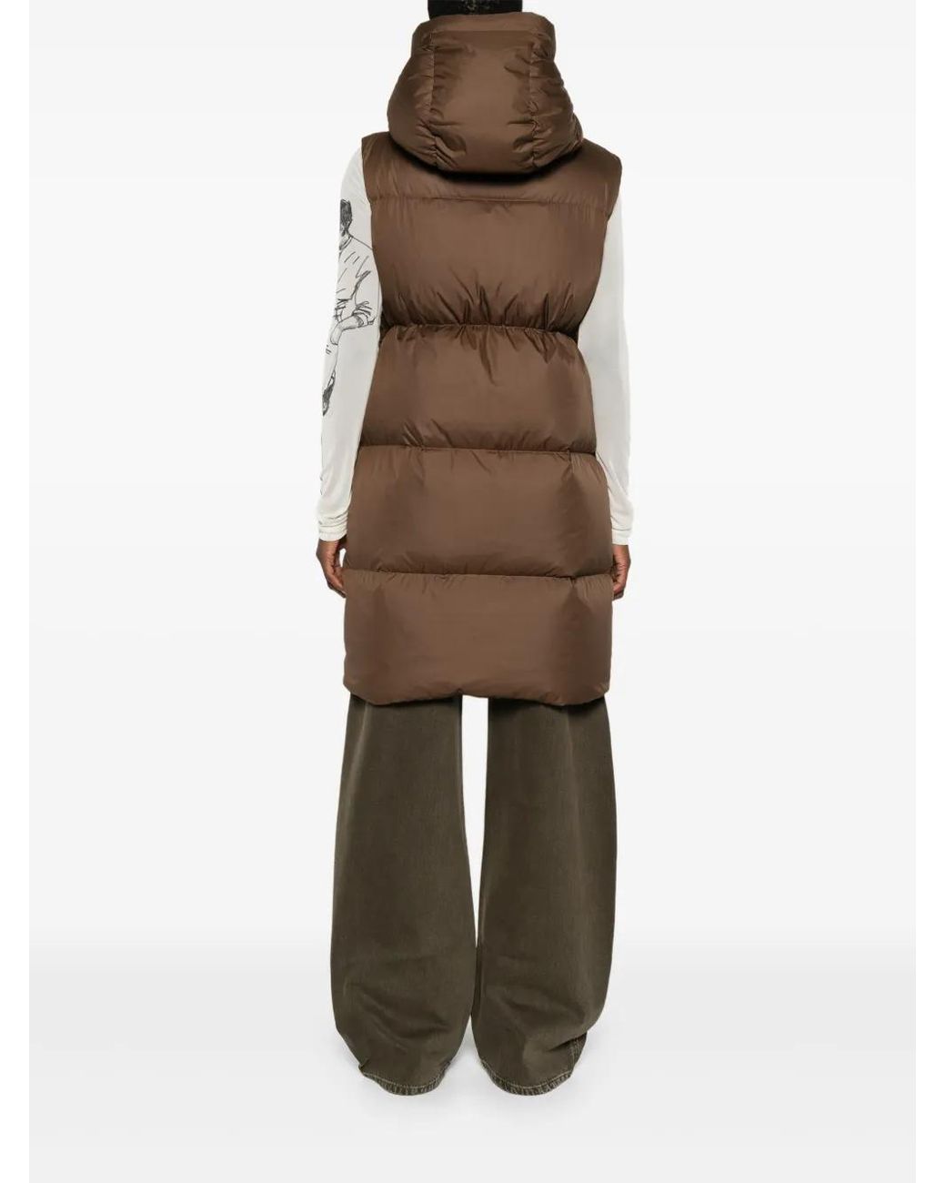 Marc O' Polo Brown Hooded Quilted Vest