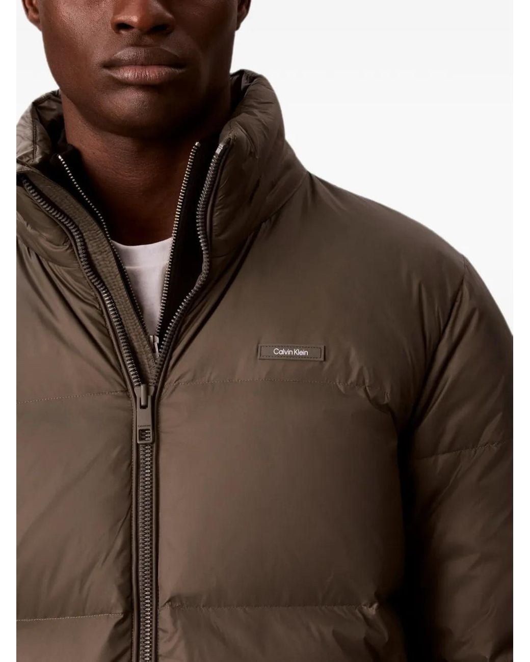 Calvin Klein Black Hooded Padded Jacket for men