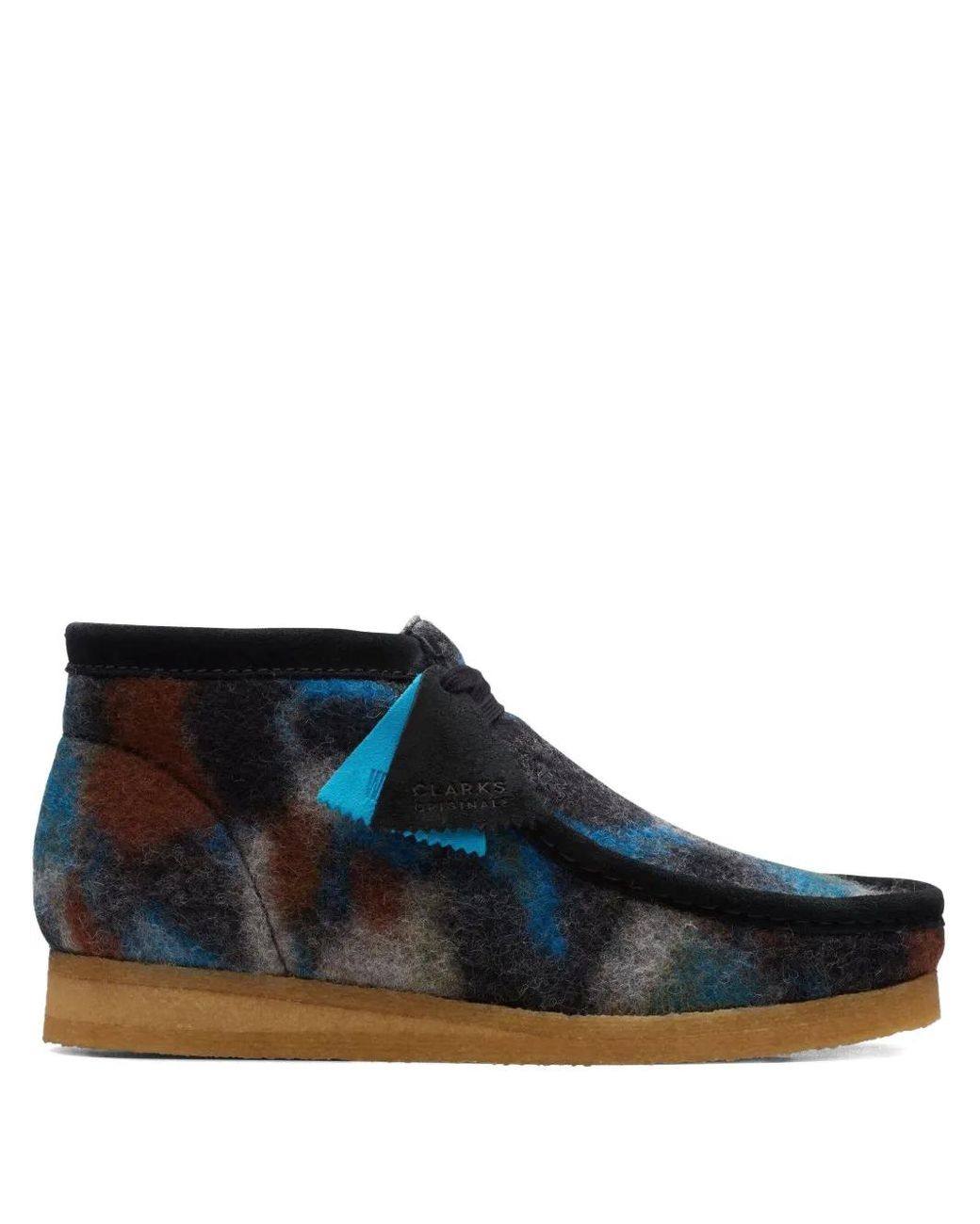 Clarks Gemusterte Schnürstiefel in Blue für Herren