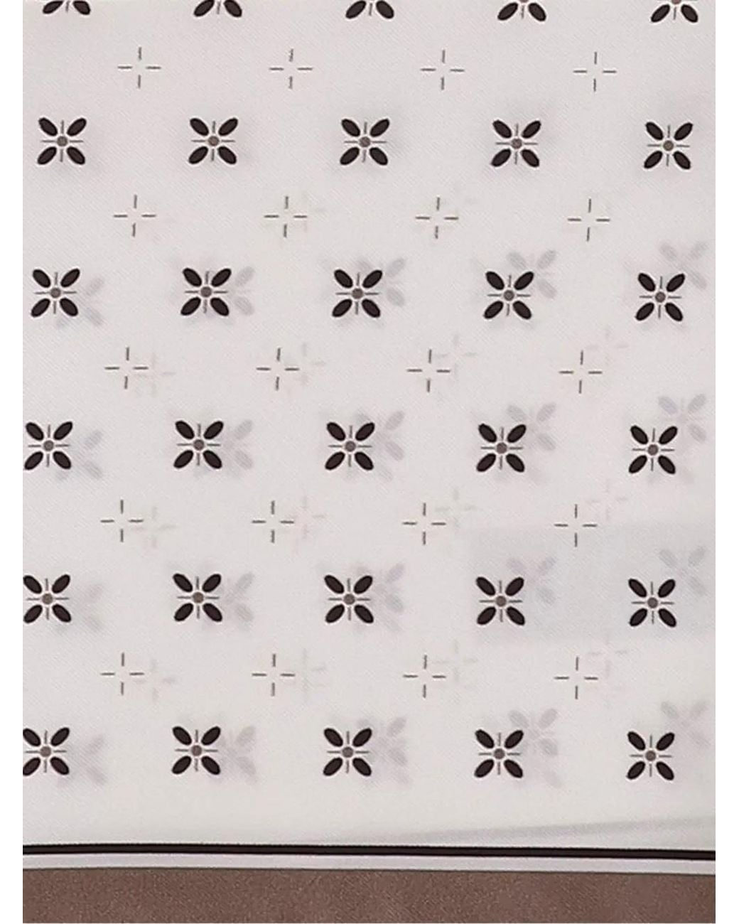 Boss White One Silk Pocket-Square With Printed-Pattern for men